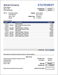 Thumbnail - Rental Billing Statement Template