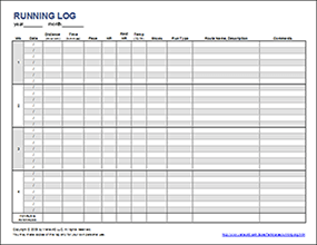 Thumbnail - Running Log Template