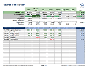 Thumbnail - Savings Goal Tracker for Excel