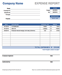 Thumbnail - Simple Expense Report