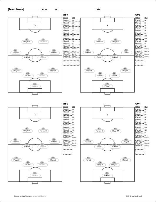 Roster Templates - Youth Sports Foundation