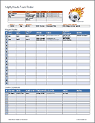 Soccer Team Roster Template