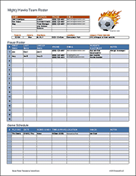 Thumbnail - Soccer Team Roster Template