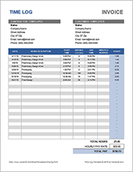 Thumbnail - Time Log Template