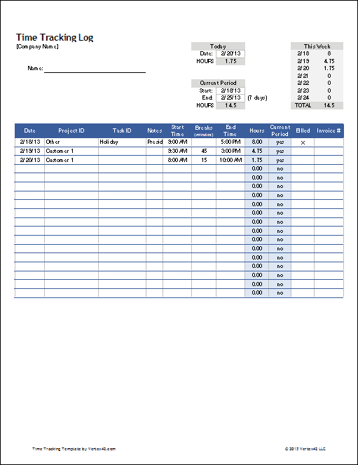 excel template for daily time tracking daycare