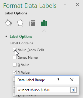 Choose Data Label Range