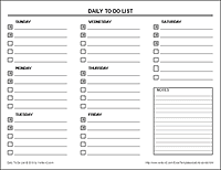 20 printable to do lists and task list templates