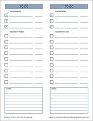 Thumbnail - Prioritized To Do List (2-Up Bi-fold)