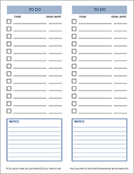 Thumbnail - To Do List with Notes and Goal Dates