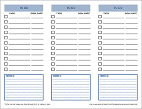 Thumbnail - To Do List with Notes and Goal Dates