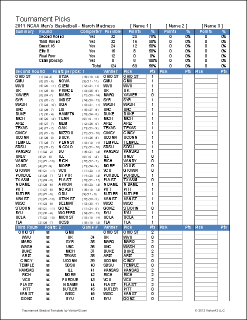 30 Tournament Brackets - Free to Edit, Download & Print