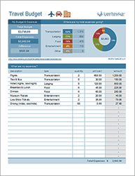 Thumbnail - Travel Budget Worksheet