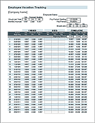 Vacation Tracking Template