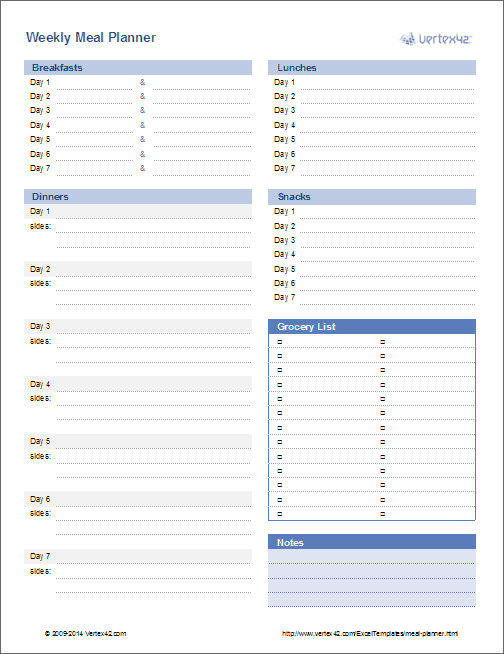 meal plan spreadsheet template google sheet macros