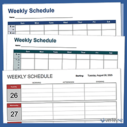 Thumbnail - Weekly Schedule Template