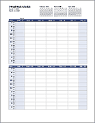 Weekly Schedule Chart