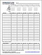 Printable Exercise Chart Template