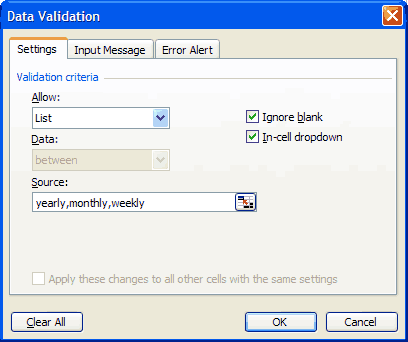 Create a Drop Down List in Excel