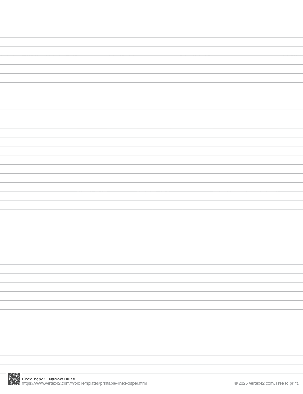 Borderless Lined Paper - Black