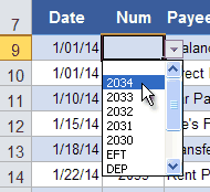 excel template check register