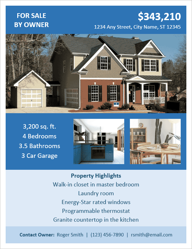 Microsoft Word Real Estate Brochure Template