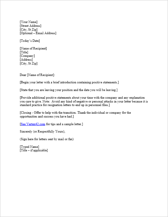 Examples Of A Letter Of Resignation from cdn.vertex42.com