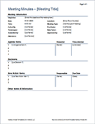 Meeting Minutes Template