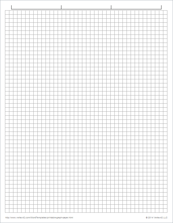 Graph Paper Template (1/5 Inch Grid)