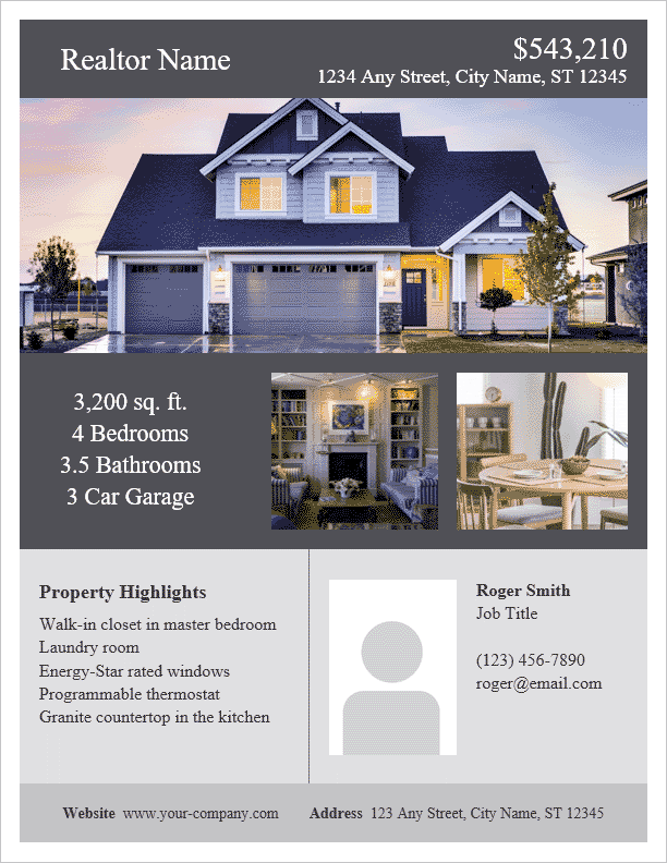 real estate flyer design