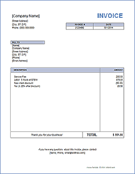 Thumbnail - Basic Invoice Template for Word