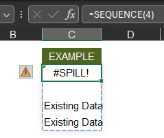 Dynamic Array SPILL Error