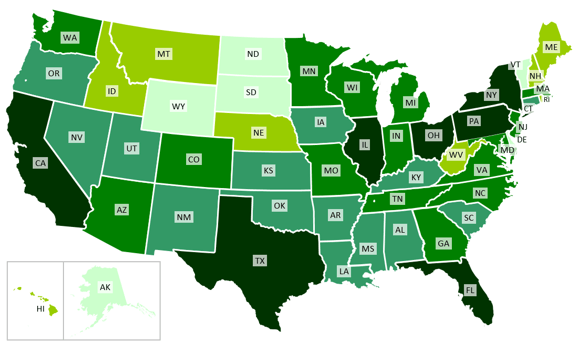 Geographic Heat Map Example Usa 