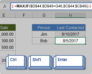 Using array constants in Excel