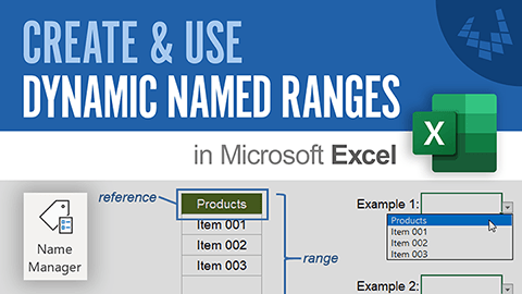 Learn how to create dynamic named ranges in Excel.