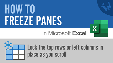 Learn how to Freeze Panes in Excel to stop the top few rows from scrolling