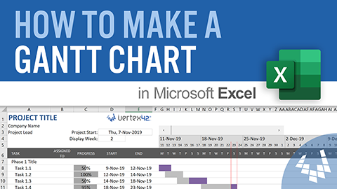 Learn how to create a simple Gantt Chart in Excel including features like a scrolling timeline and progress bars