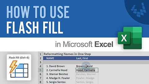 Learn how to Use Flash Fill to quickly format data in Excel