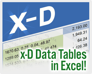 XD Data Tables in Excel