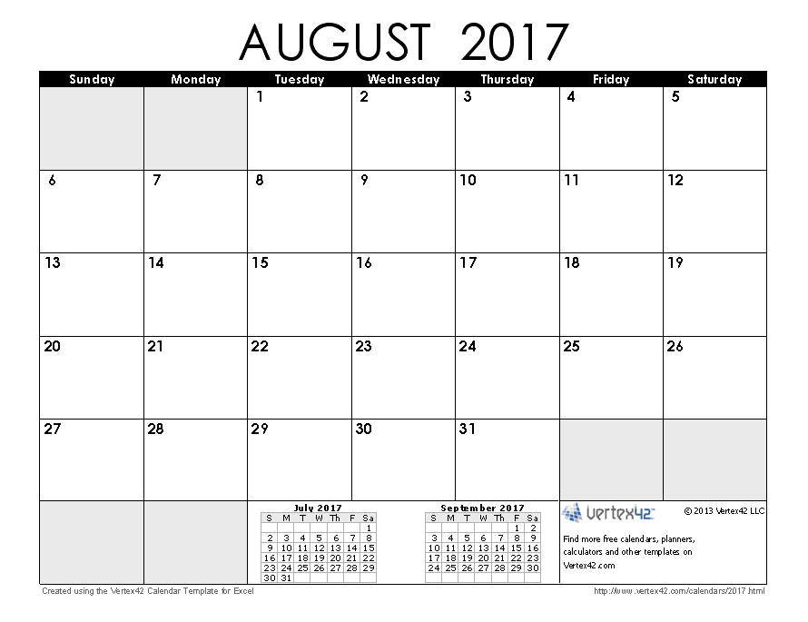 2017 Calendar Templates And Images