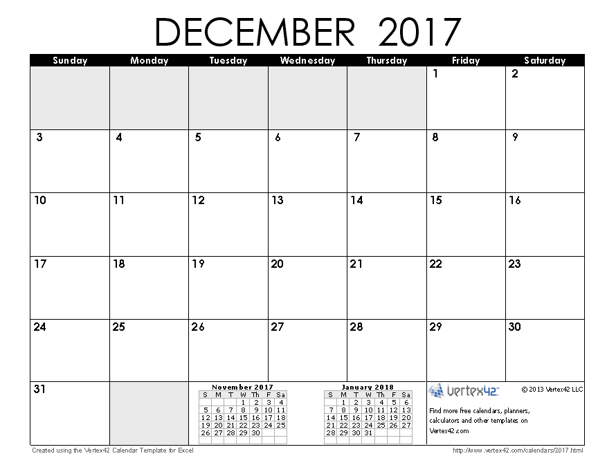 Free Printable Calendar