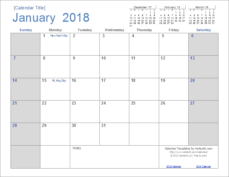 free printable desktop photo calendars 2018