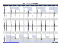 Annual Calendar - Vertical - Thumbnail