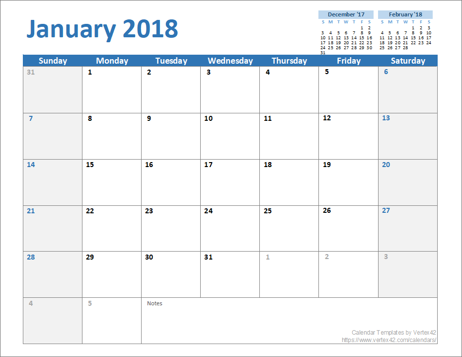 Any-Year Monthly Calendar