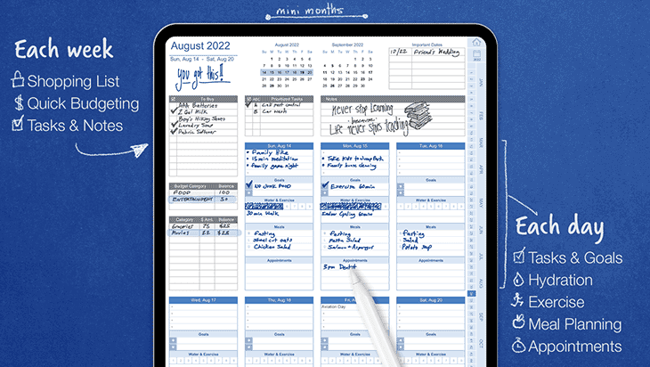 Digital Personal Planner Weekly Planner Pages