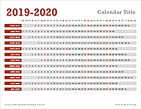 Thumbnail - Horizontal Yearly Calendar (Bold)