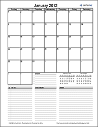 Thumbnail - Monthly Planner Template