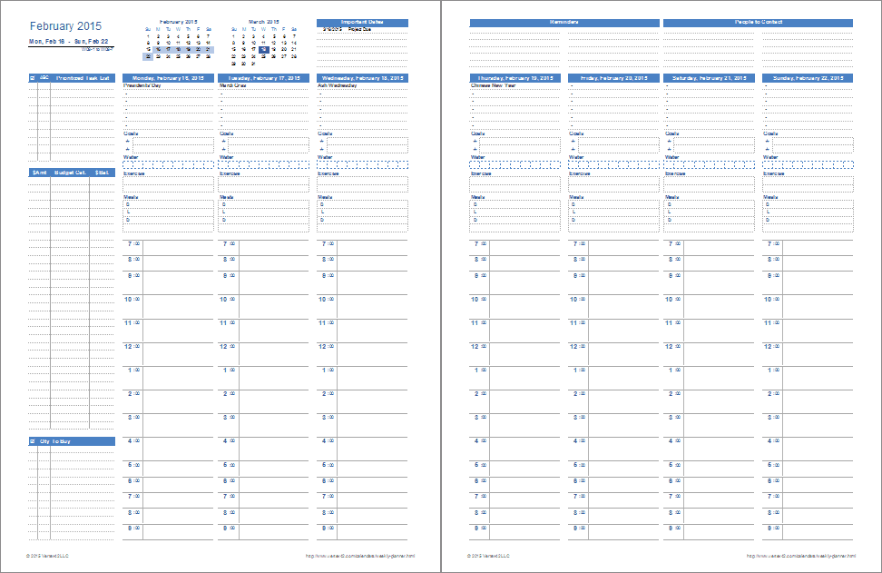 Ultimate Personal Planner Template For Excel