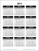 Printable Yearly Calendar