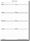 Printable Weekly Planner Page