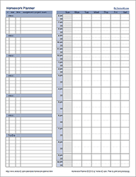 Thumbnail - Homework Planner Template